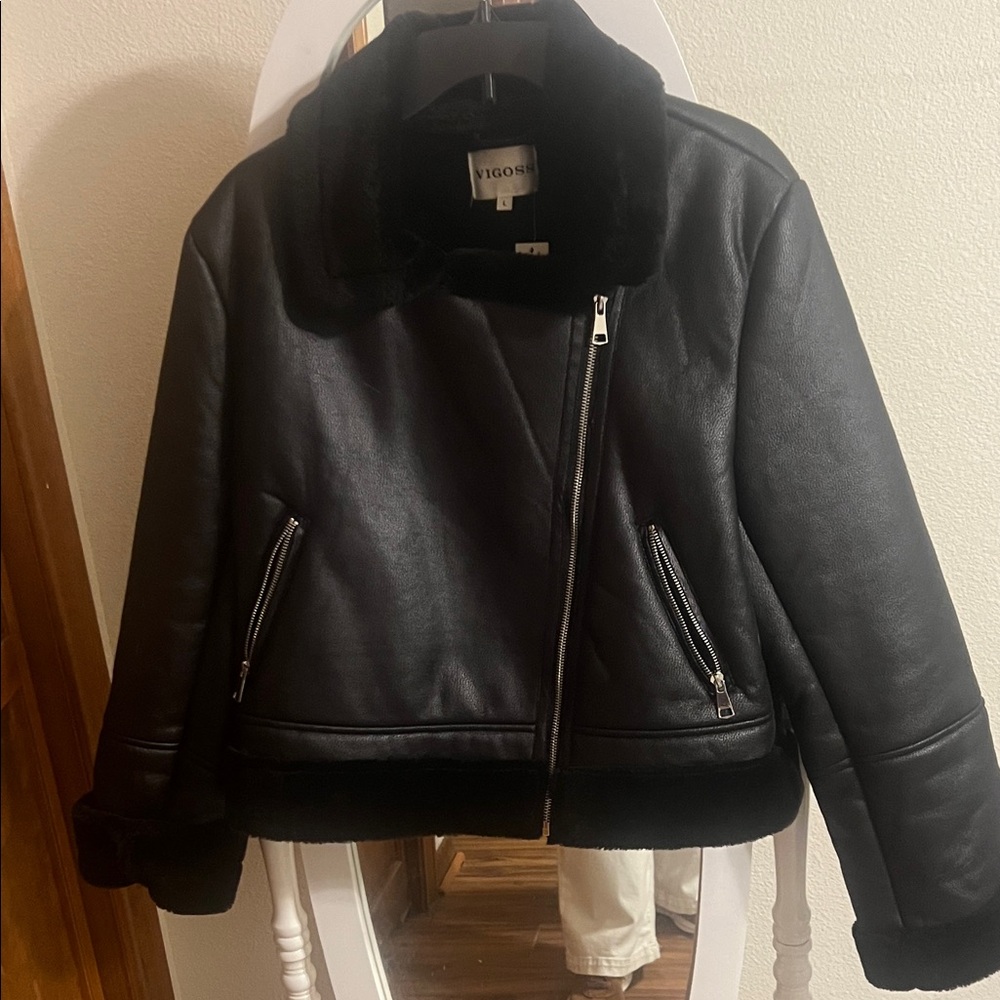 Vigoss Black Leather Jacket